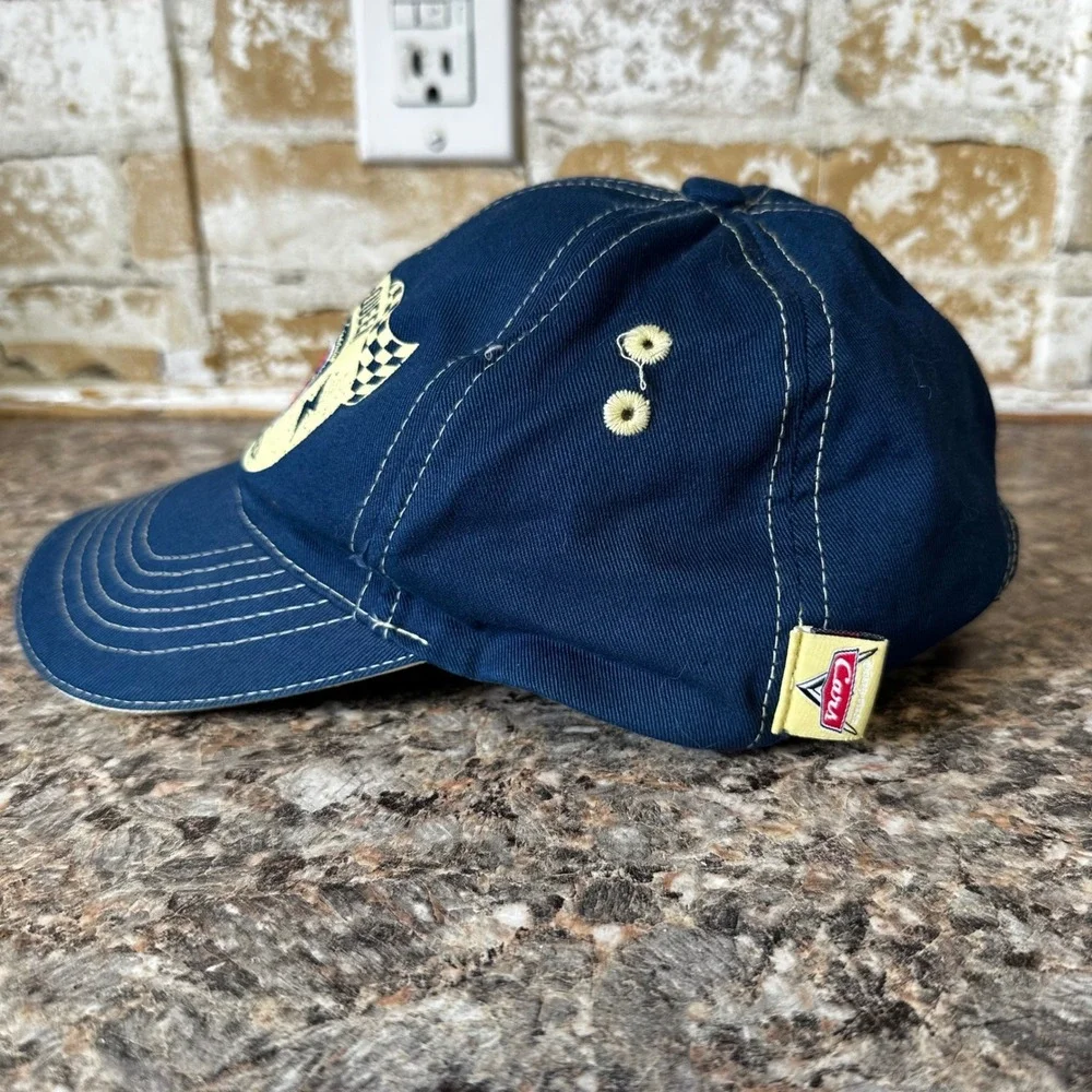 Disney Cars Hat Boys OS Navy Blue Good Lightning McQueen Speed I Am Speed Cap